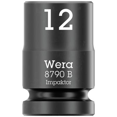 Nasadka 'Impaktor' o rozmiarze '12', z nadrukiem 'Wera 8790 B', czarne, cylindryczne narzędzie.