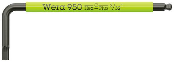 Wera 950 SPKS Multicolour wewnętrzny sześciokąt Klucz trzpieniowy  3/32 cal 3/32" 1 szt.