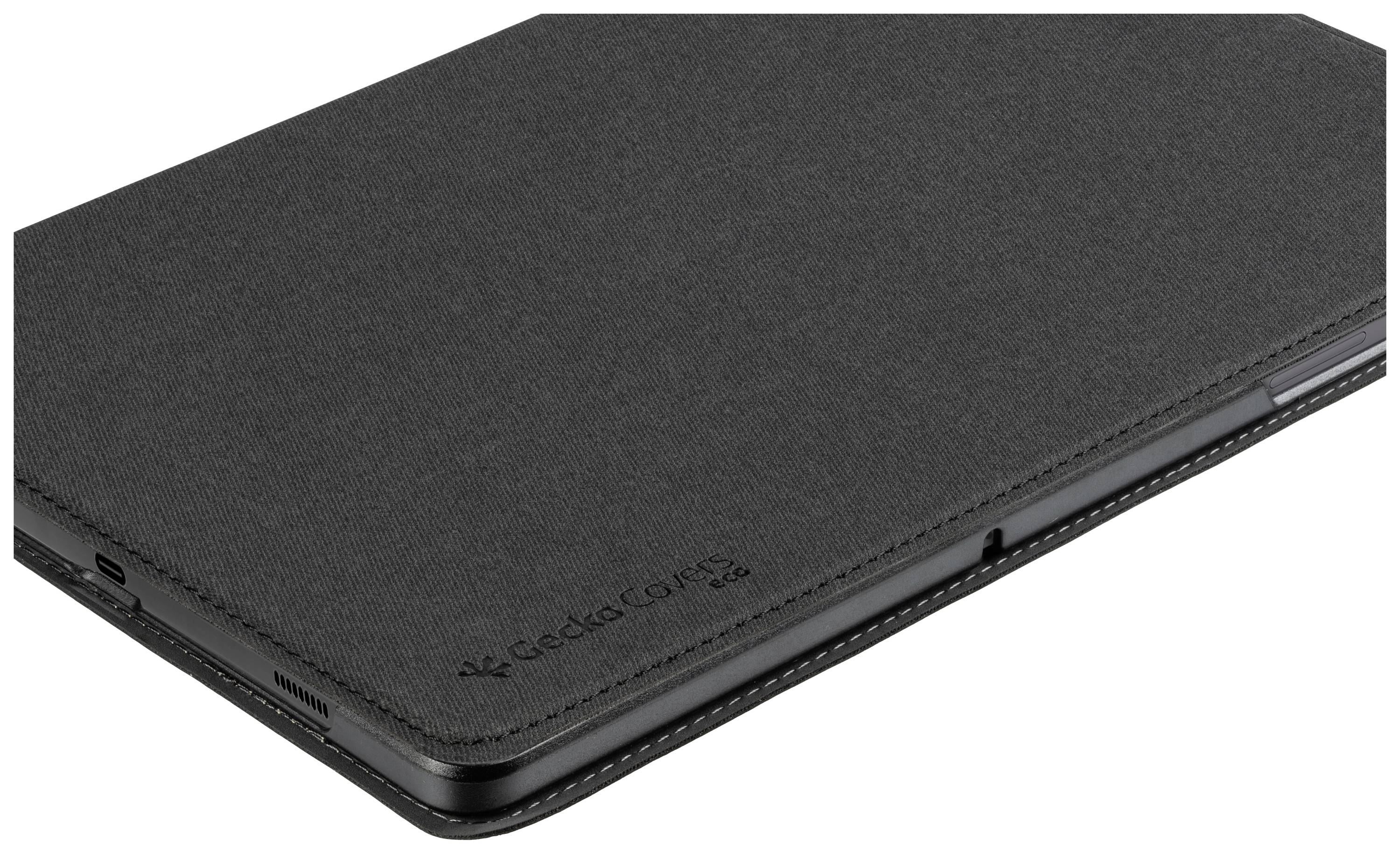 Czarny tablet w etui, na którym wygrawerowany jest napis 'goodis CENTRIC'.