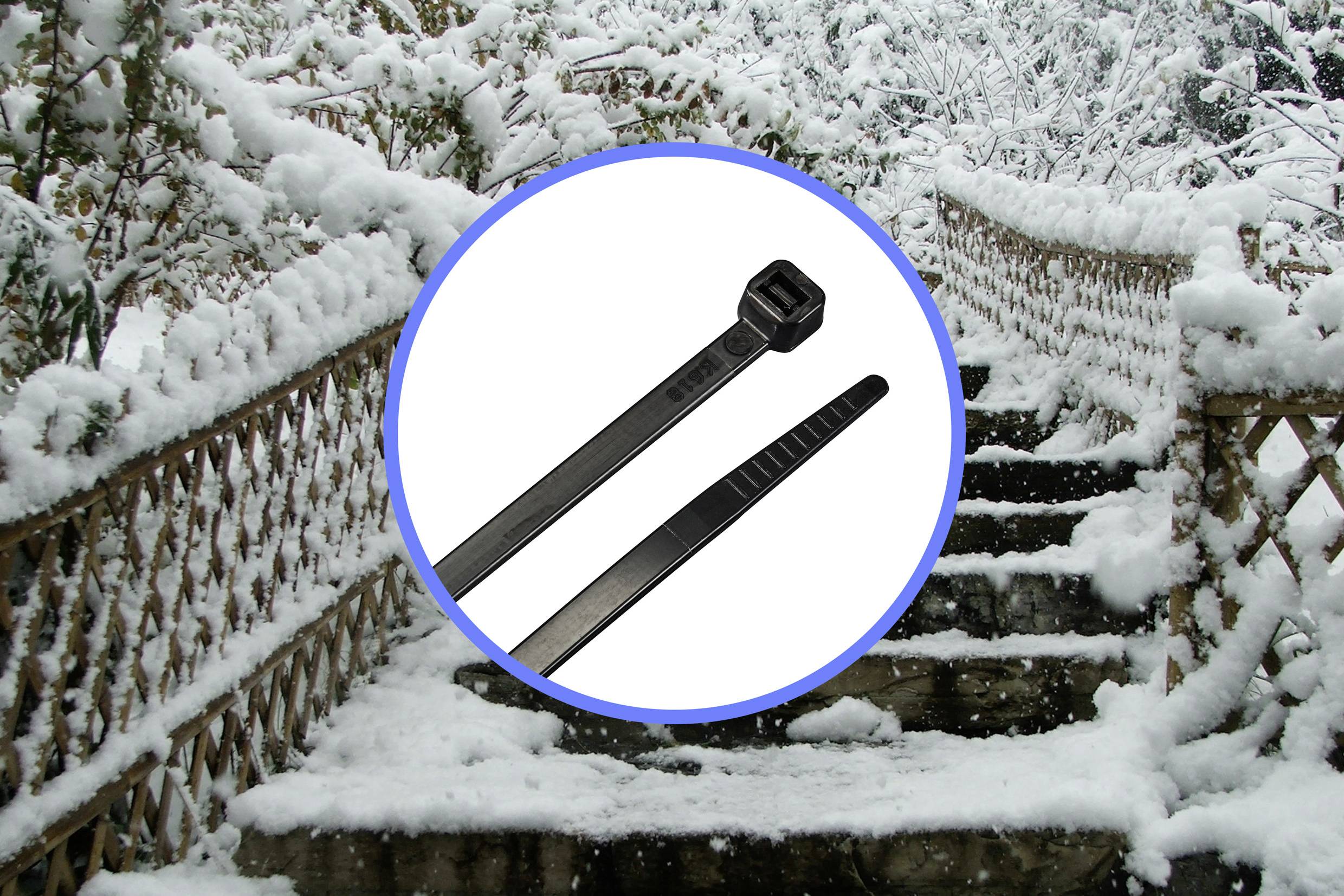 Кабельні стяжки TRU COMPONENTS TC-12523700 300 мм 4,8 мм чорні, морозостійкі, 100 шт.