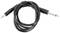 Czarny kabel audio z wtykiem jack 3,5 mm po jednej stronie i wtykiem jack 6,35 mm po drugiej stronie, zwinięty w rolkę.