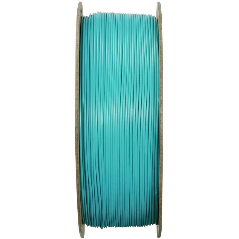 Szpula z turkusowego drutu plastikowego, często stosowana w druku 3D lub zastosowaniach elektrycznych przewodów.