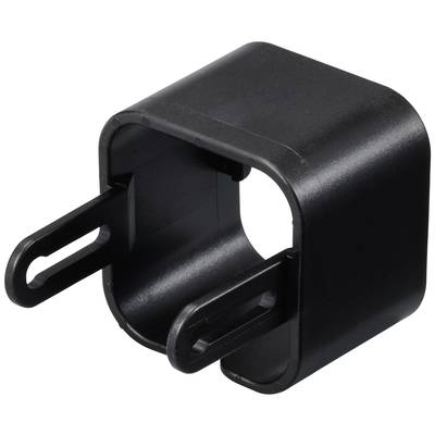 Czarny adapter wtykowy z dwoma płaskimi, równoległymi stykami, odpowiedni do podłączenia urządzeń elektrycznych do źródła zasilania.