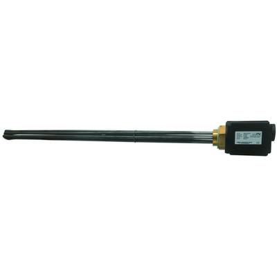 Grzałka elektryczna z trzema długimi rurkami grzejnymi i czarną obudową przyłączeniową, stosowana w podgrzewaczach wody do podgrzewania wody.