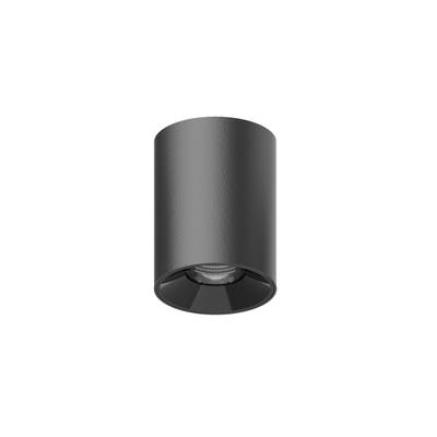 Lampa sufitowa cylindryczna w matowej czerni, o nowoczesnym i minimalistycznym designie, idealna do oświetlenia wnętrz.