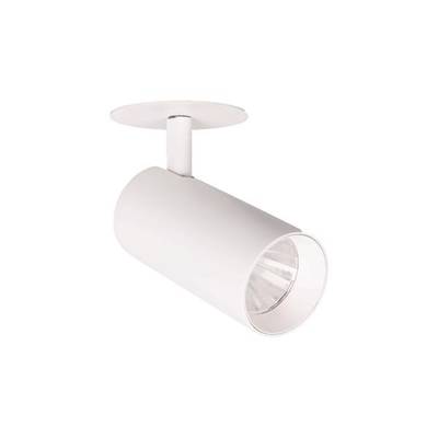 Biała lampa sufitowa z cylindrycznym kloszem, idealna do nowoczesnego oświetlenia wnętrz.