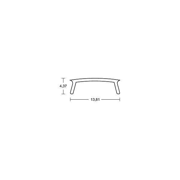 'Rysunek techniczny z wymiarami': Ilustracja przedstawia schematyczne przedstawienie uchwytu z wymiarami 4,37 cm i 13,81 cm.