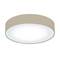 Okrągła lampa sufitowa z białym korpusem świetlnym i beżową obwódką, zapewniająca równomierne oświetlenie. Idealna do nowoczesnych przestrzeni mieszkalnych lub biurowych.