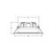 Rysunek techniczny oprawy podtynkowej z wymiarami: średnica 100 mm, wysokość 45 mm, szerokość montażowa 83 mm, widok z boku.