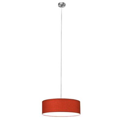 Okrągła, płaska lampa sufitowa w kolorze srebrnym z długim przewodem, nowoczesny design, prezentowana osobno na białym tle.