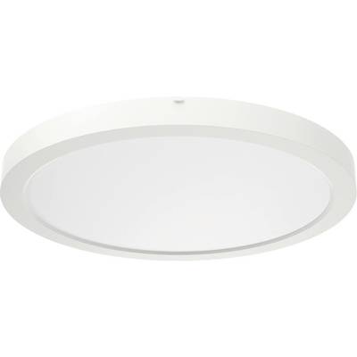 Okrągła, biała lampa sufitowa o minimalistycznym designie. Idealna do wnętrz.