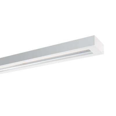 Biała, prostokątna lampa LED o minimalistycznej, nowoczesnej konstrukcji. Idealna do biur lub pomieszczeń mieszkalnych o prostej stylistyce.