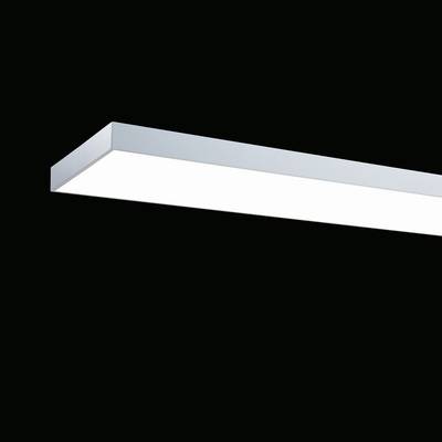 Prostokątna lampa sufitowa LED z białym światłem, idealna do nowoczesnych wnętrz.