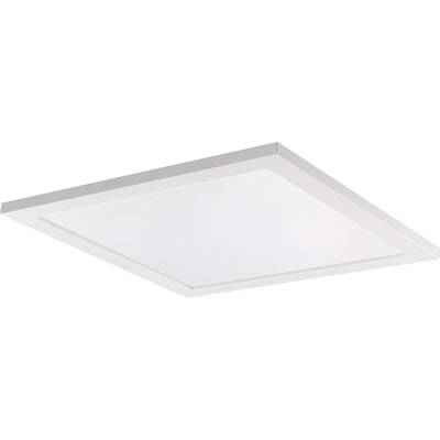 Kwadratowa lampa sufitowa LED o prostym, płaskim designie w białym kolorze. Idealna do równomiernego oświetlenia pomieszczenia.