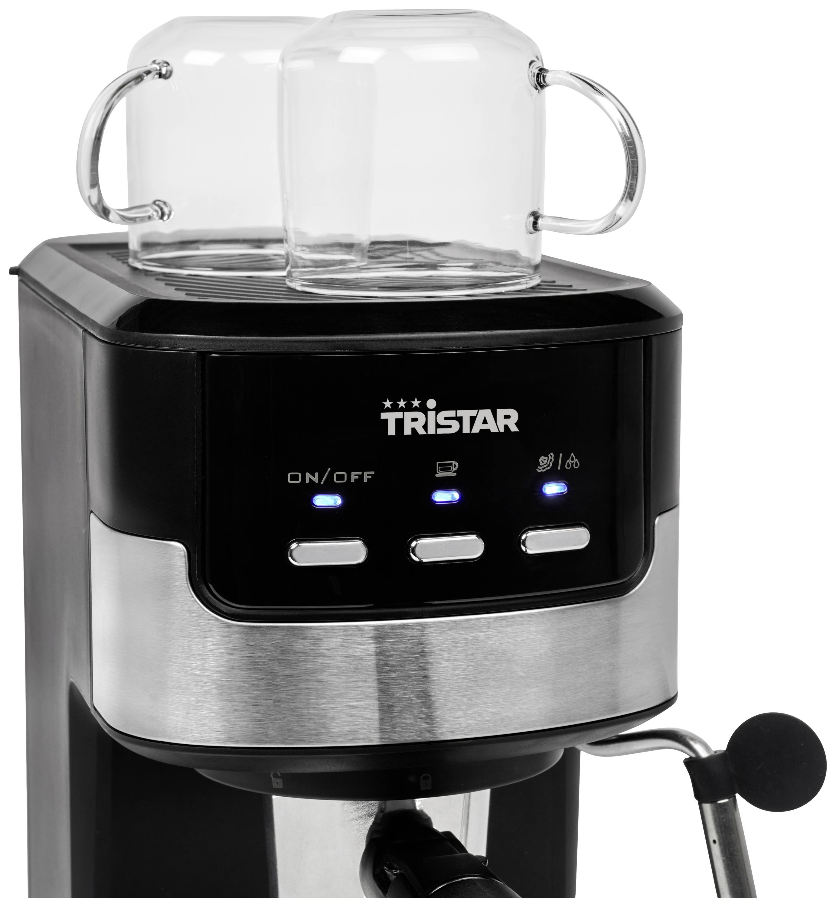 Еспресо-машина Tristar CM-2278, чорна, нержавіюча сталь, 1100 Вт, 20 бар