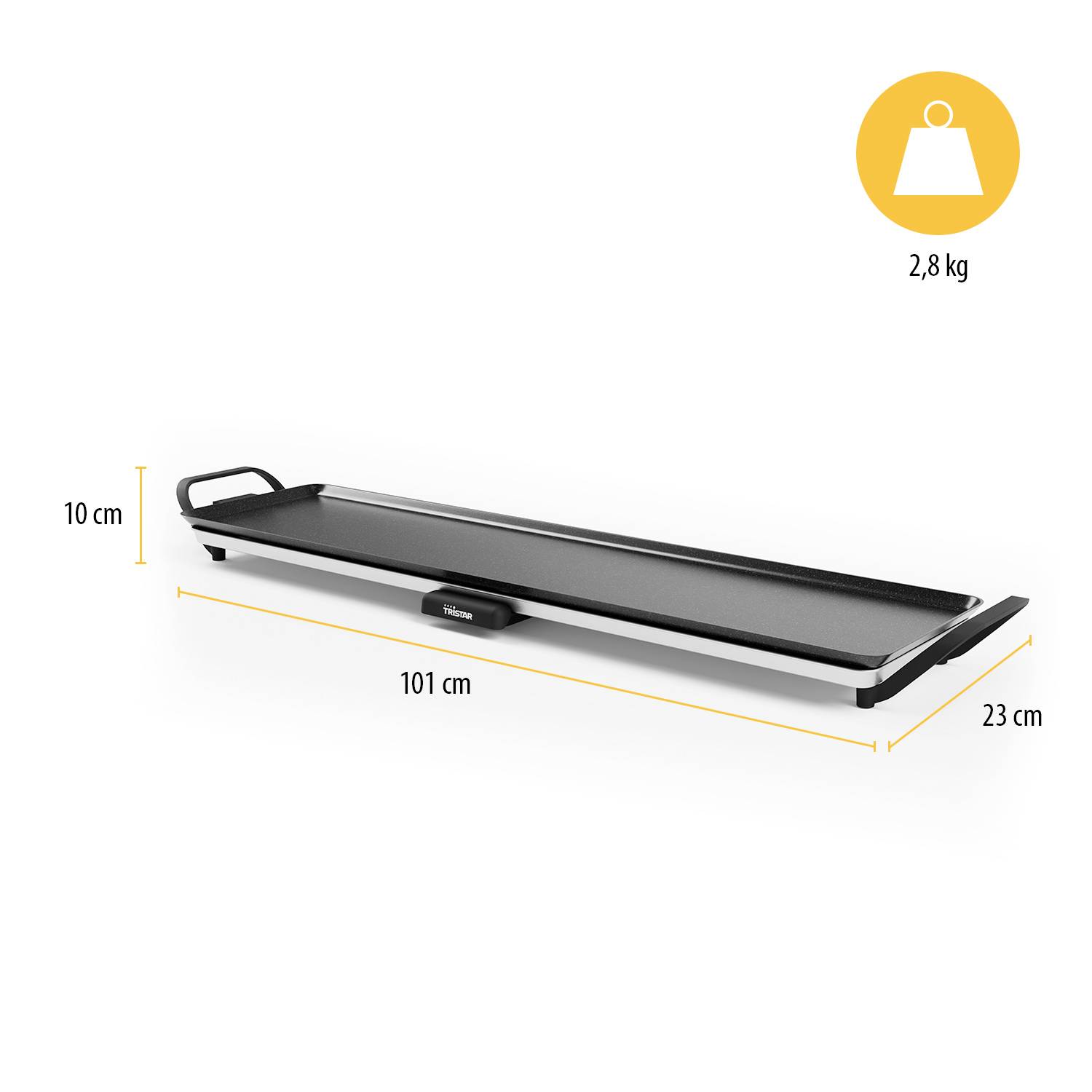 Електрична гриль-плита Tristar Slim XL BP-2669 чорного кольору