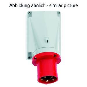 Ilustracja przemysłowego złącza z czerwoną obudową i wieloma przyłączami. Napis u góry: 'Ilustracja podobna - similar picture'.