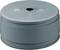 Szara, okrągła metalowa puszka z otworem pośrodku i dwoma wypustkami na górze. Może służyć jako pojemnik lub pokrywa.