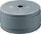 Szary, okrągły pokrywka z dwoma wypukłymi punktami i centralnym otworem, prawdopodobnie będący częścią pojemnika lub przykryciem.