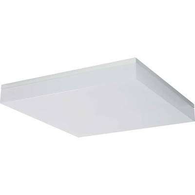 Prostokątna, nowoczesna lampa sufitowa o minimalistycznym, białym designie, idealna do wnętrz utrzymanych w stylu minimalistycznym.