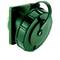 Zielony wtyk przyłączeniowy z uchwytem, prawdopodobnie przeznaczony do zastosowań przemysłowych lub na wolnym powietrzu, wykazujący solidną budowę.