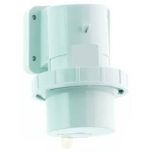 Czujnik ruchu w białej obudowie do montażu ściennego, przeznaczony do oświetlenia awaryjnego lub automatycznych systemów sterowania oświetleniem.