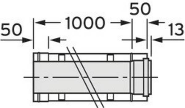 Przedłużenie Vaillant 1,0m 110/160mm 0020106403 Vaillant 20106403