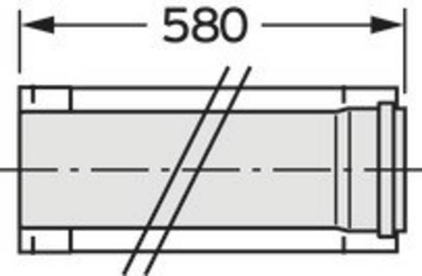 Przedłużka Vaillant DN225/160 0,5 stal nierdzewna 0020095577 Vaillant 0020095577, (Ø x D) 225 mm x 500.00 mm