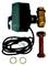Elektryczna jednostka pompowa z kablem, zaworem, sprzęgłem i dwiema uszczelkami. Komponenty te są przeznaczone do instalacji pompy.