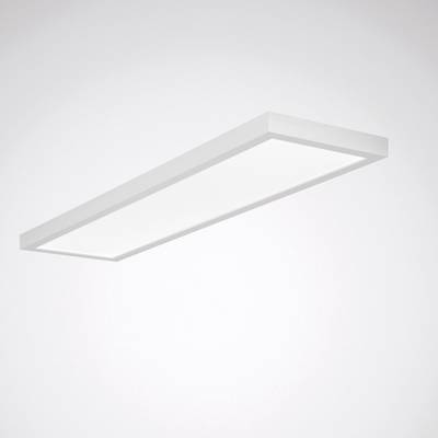 Prostokątna lampa sufitowa o minimalistycznym, nowoczesnym designie, idealna do salonu lub biura. Zapewnia równomierne, miękkie światło.