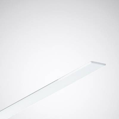 Smukła, pozioma lampa LED na szarym tle, o nowoczesnym i minimalistycznym designie.