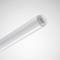 Biała rurka LED w układzie skośnym, na neutralnym tle. Stanowi nowoczesne rozwiązanie oświetleniowe.