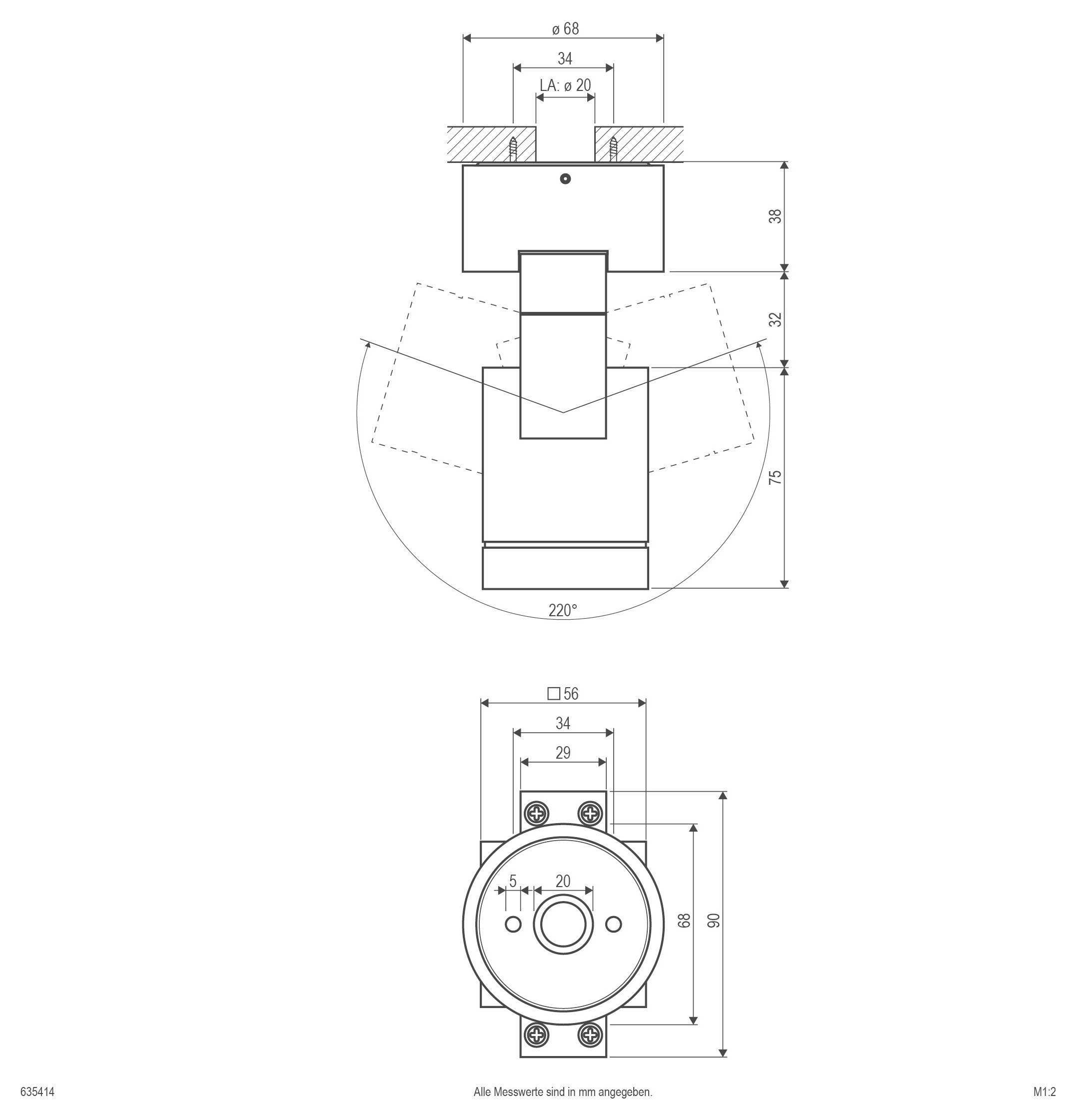 Lampa budowlana EVN 635414 635414 0 lm aluminiowy-2