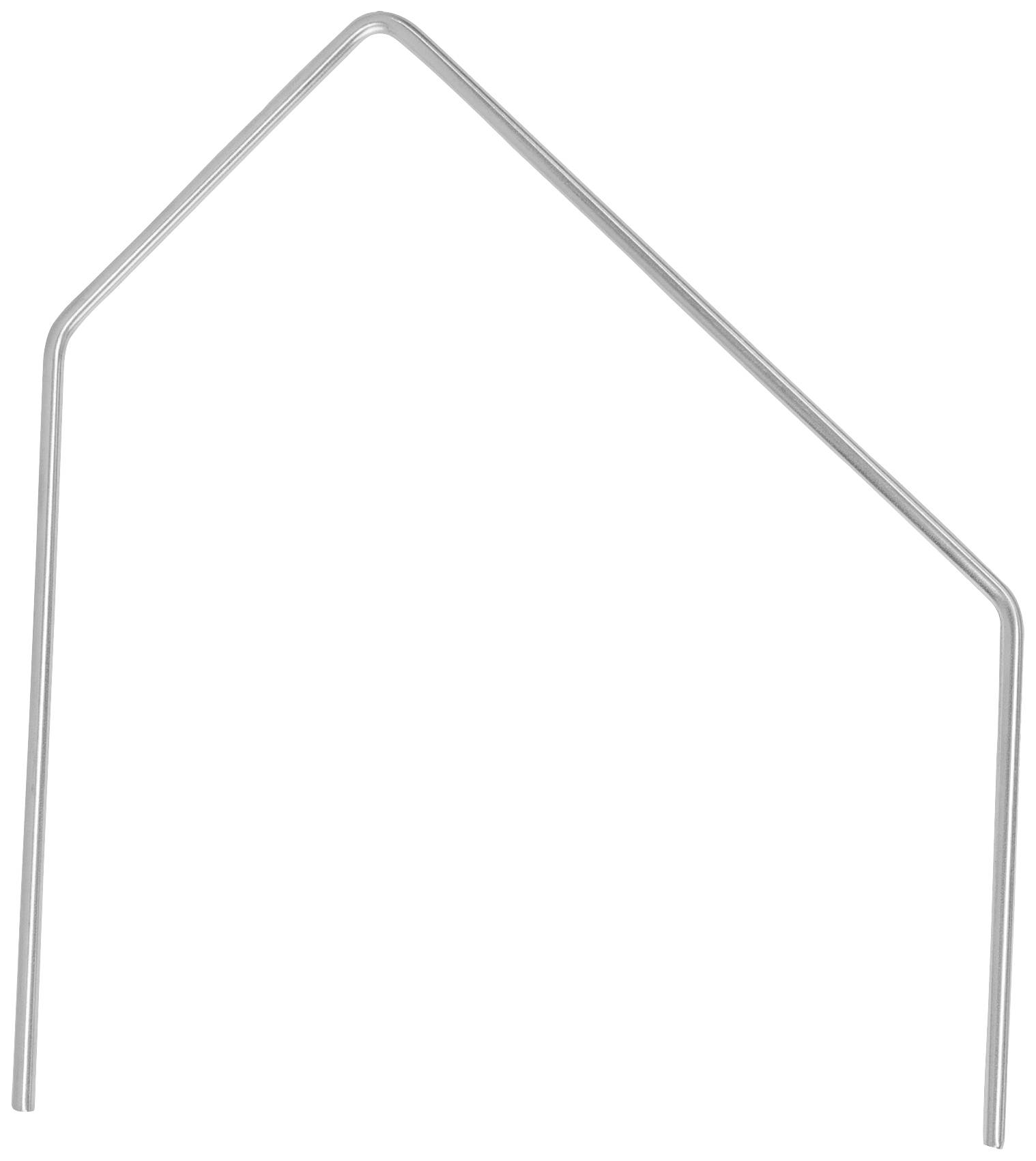 Szkicowa metalowa konstrukcja w formie stylizowanego domu, przedstawiona bez szczegółów lub wypełnień.