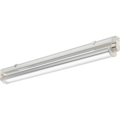 Biała świetlówka LED w podłużnej oprawie, odpowiednia do jasnego, energooszczędnego oświetlenia wnętrz.