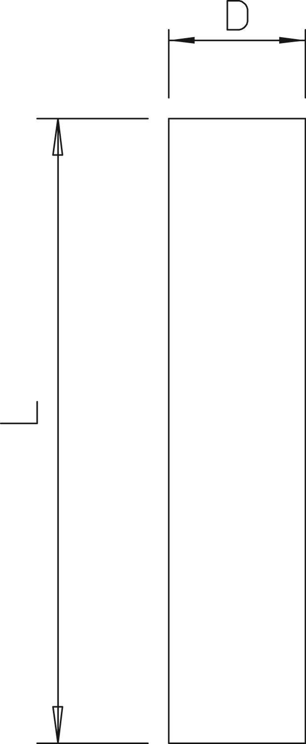Diagram prostokąta z pionową linią po lewej stronie oznaczającą wysokość oraz linią u góry wskazującą szerokość.
