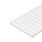 Metalowa kratka magazynowa, prostokątna i płaska. Idealna do przechowywania przedmiotów na półkach. W kolorze srebrnym i wytrzymała.
