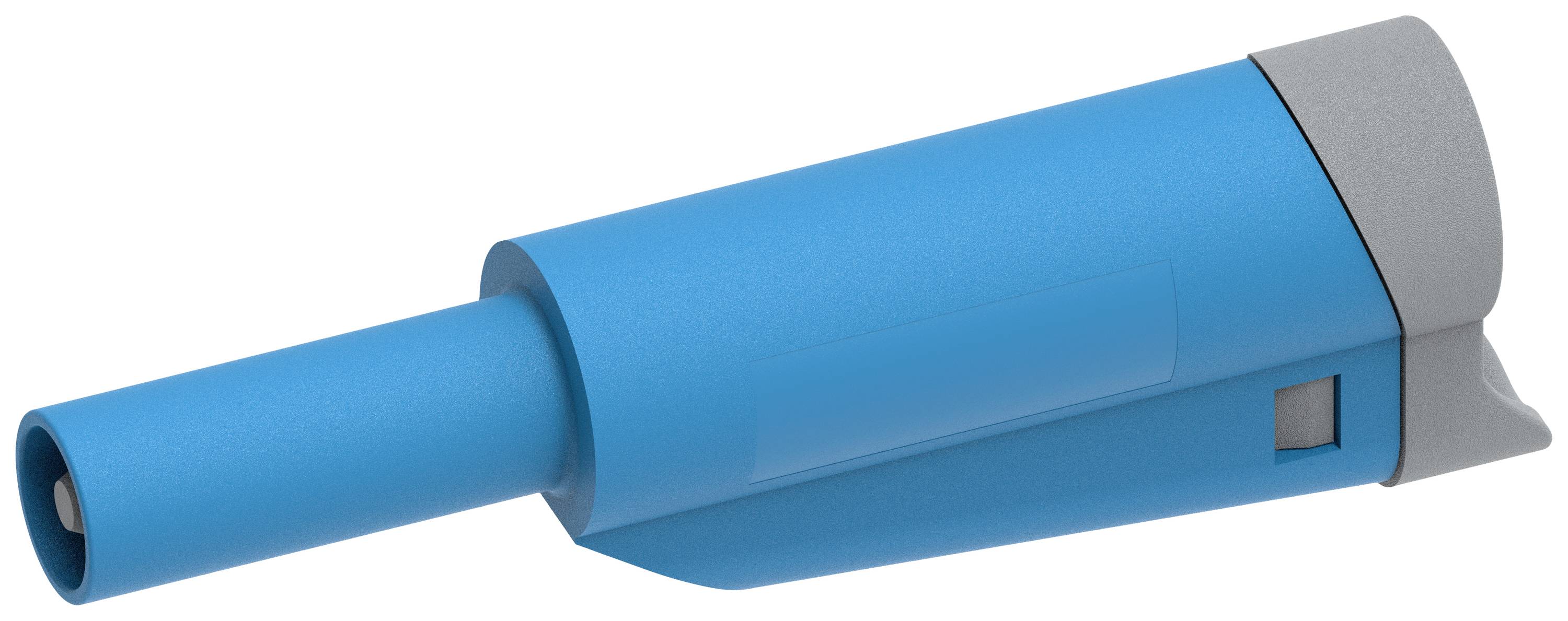 Niebieski inhalator używany w leczeniu chorób dróg oddechowych, takich jak astma.