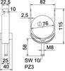 Zacisk typu U OBO Bettermann 1186476 1186476, 1 szt.