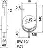 Zacisk typu U OBO Bettermann 1187762 1187762, 1 szt.