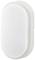 Biała, owalna lampa ścienna o minimalistycznym designie, idealna do nowoczesnych wnętrz. Posiada gładką powierzchnię i pozbawiona jest widocznych szczegółów.