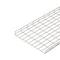 Białą, prostokątną siatkę drucianą, prawdopodobnie półkę lub element do przechowywania lub organizacji przedmiotów.