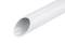 Białe, cylindryczne rurka, widoczna ukośnie od góry, prezentuje gładką powierzchnię i otwartą krawędź.