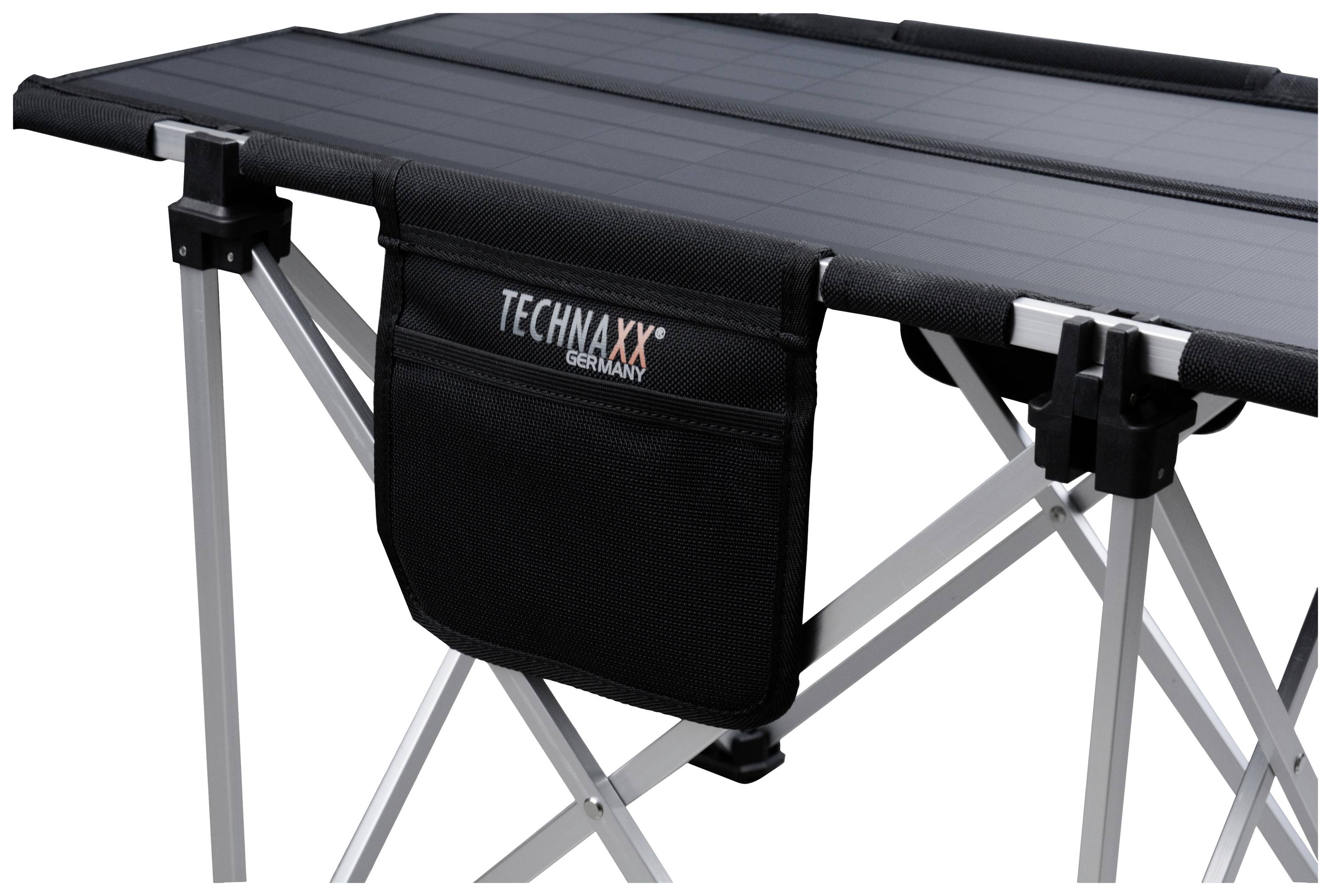Стіл для кемпінгу Technaxx 5084, Campingtisch TX-252, чорний, срібний