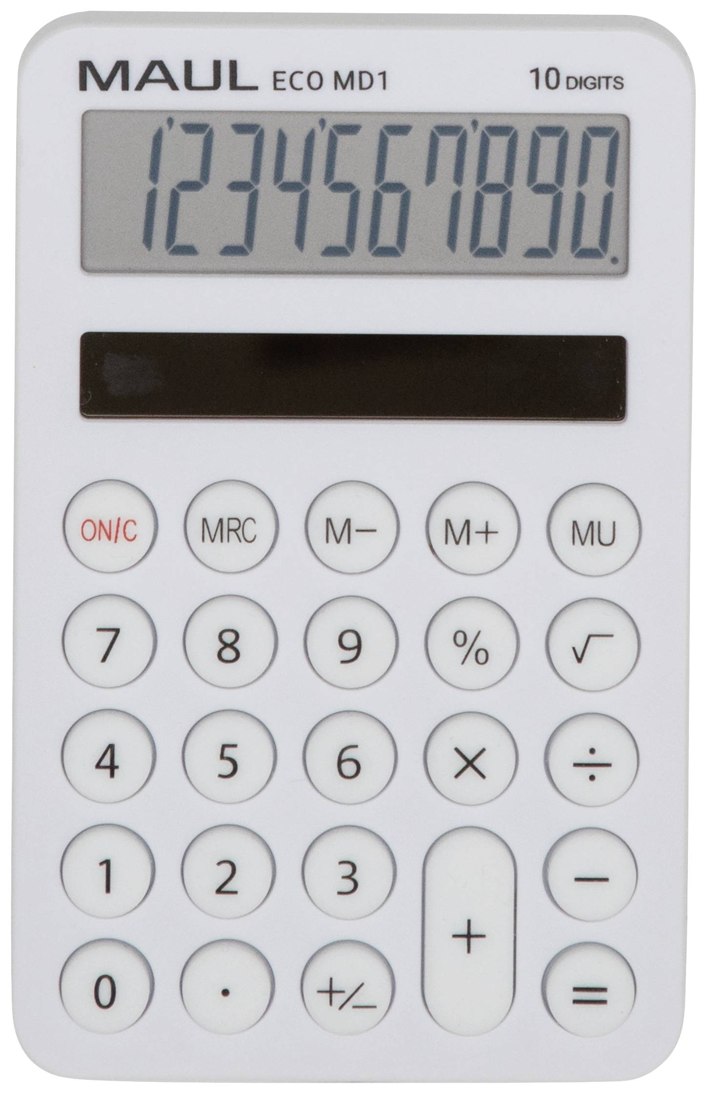 Кишеньковий калькулятор Maul ECO MD 1 Чорний Дисплей: 10 Сонячне живлення (Ш x В x Г) 76 x 120 x 13 мм