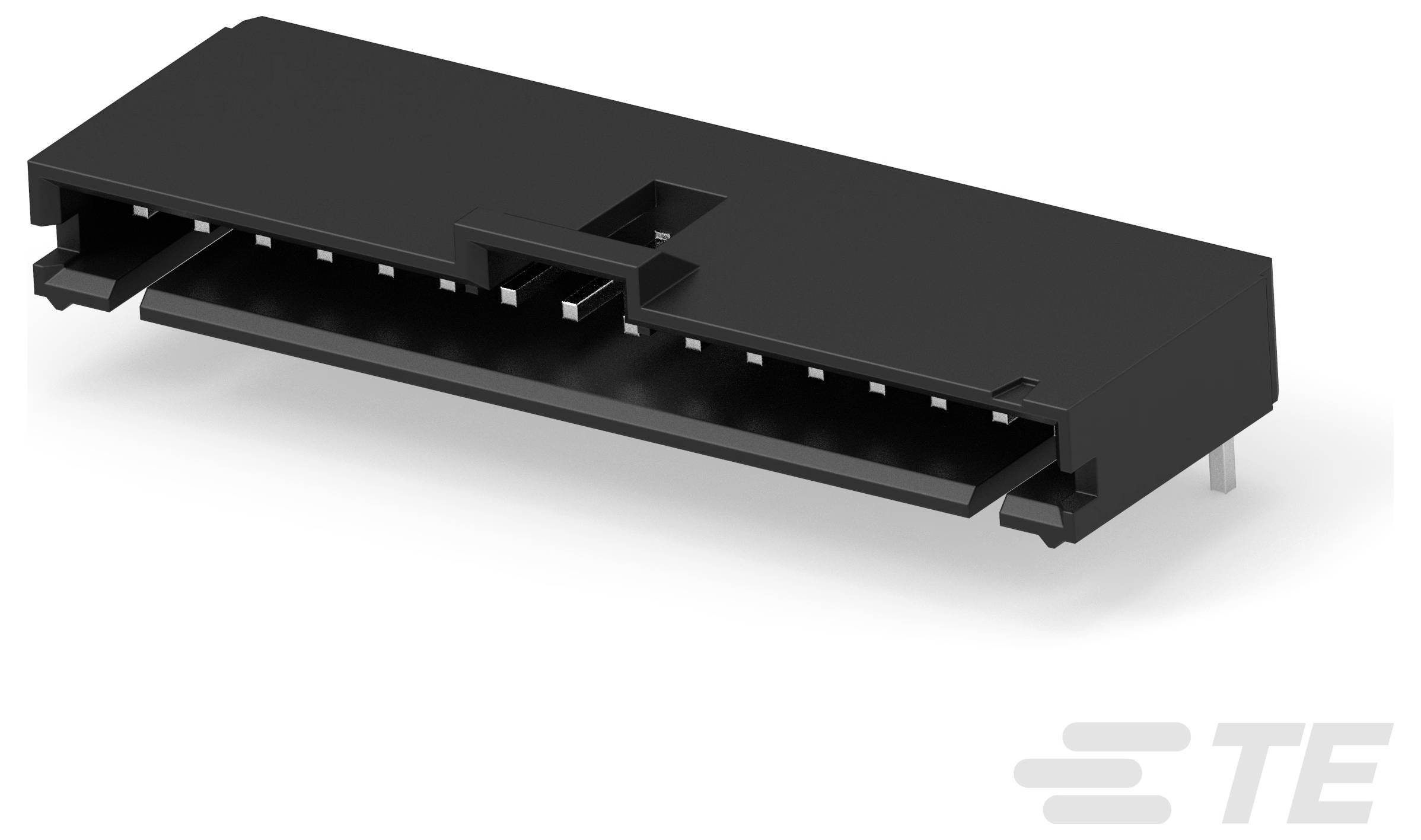 Złącze combo SATA 15-pin firmy TE Connectivity, czarne - czarne złącze SATA z 15 pinami zaprojektowane do transmisji zasilania i danych w urządzeniach elektronicznych.