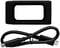 Czarne etui silikonowe z prostokątnym wycięciem, pod którym znajduje się zwinięty kabel USB-C.