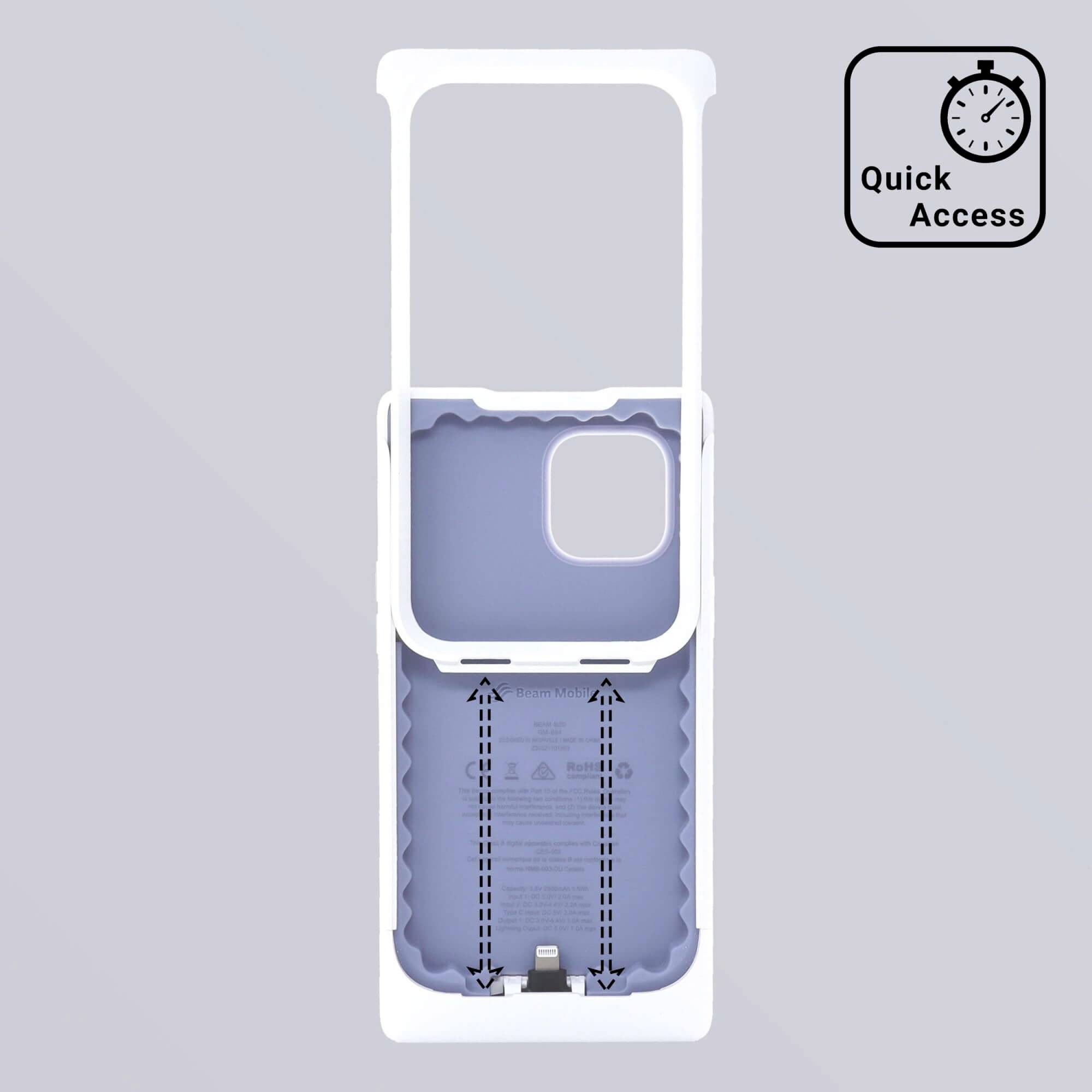 Ramka z przełącznikiem suwakowym i symbolem 'Szybki dostęp' dla szybkiego uruchamiania. Instrukcja obsługi lub wskaźnik funkcji.