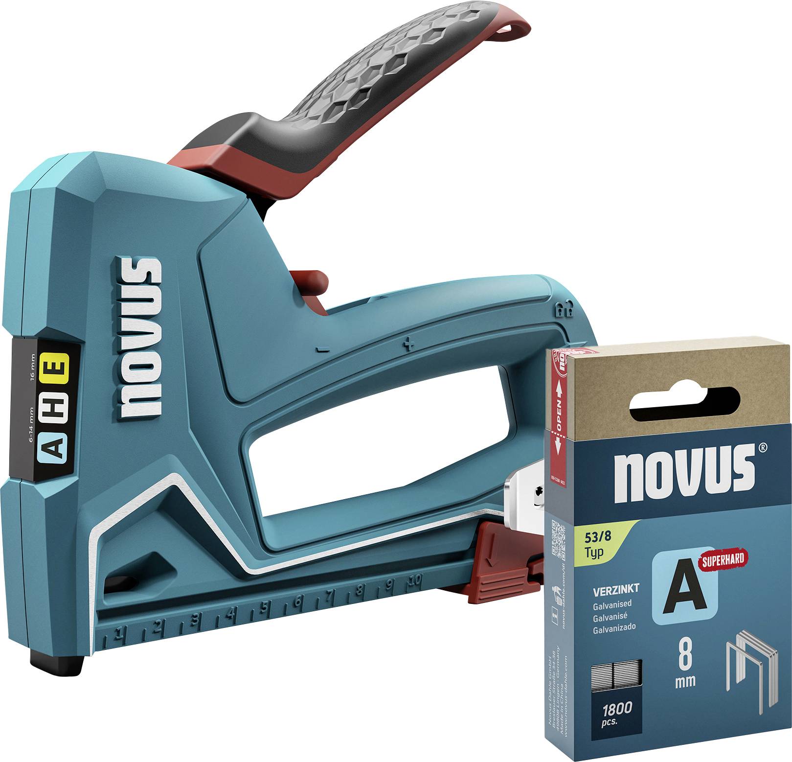 Ручний степлер Novus Tools 030-0461 Тип скоб Тип 37, Тип 53 Довжина скоб 6 - 14 мм