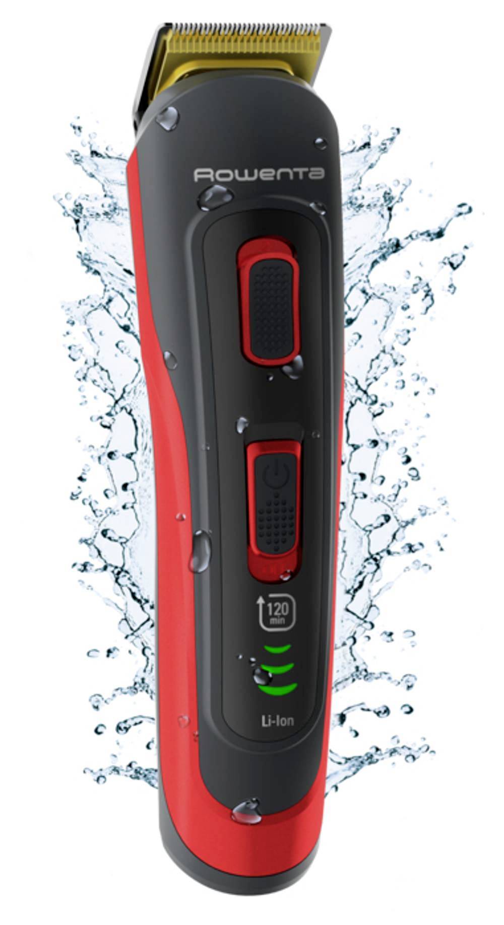 Rowenta TN9400F4 Тример для бороди, бритва, тример для волосся на тілі, машинка для стрижки волосся, яку можна мити, сірий, помара